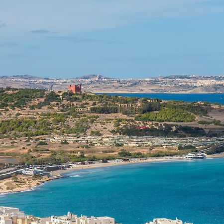 Clifftop Modern Apartment Mellieha Bagian luar foto