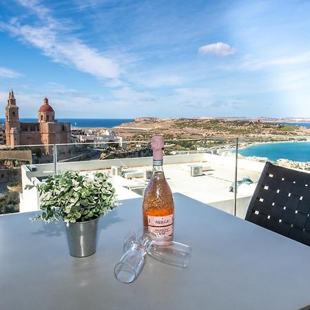 Clifftop Modern Apartment Mellieha Bagian luar foto