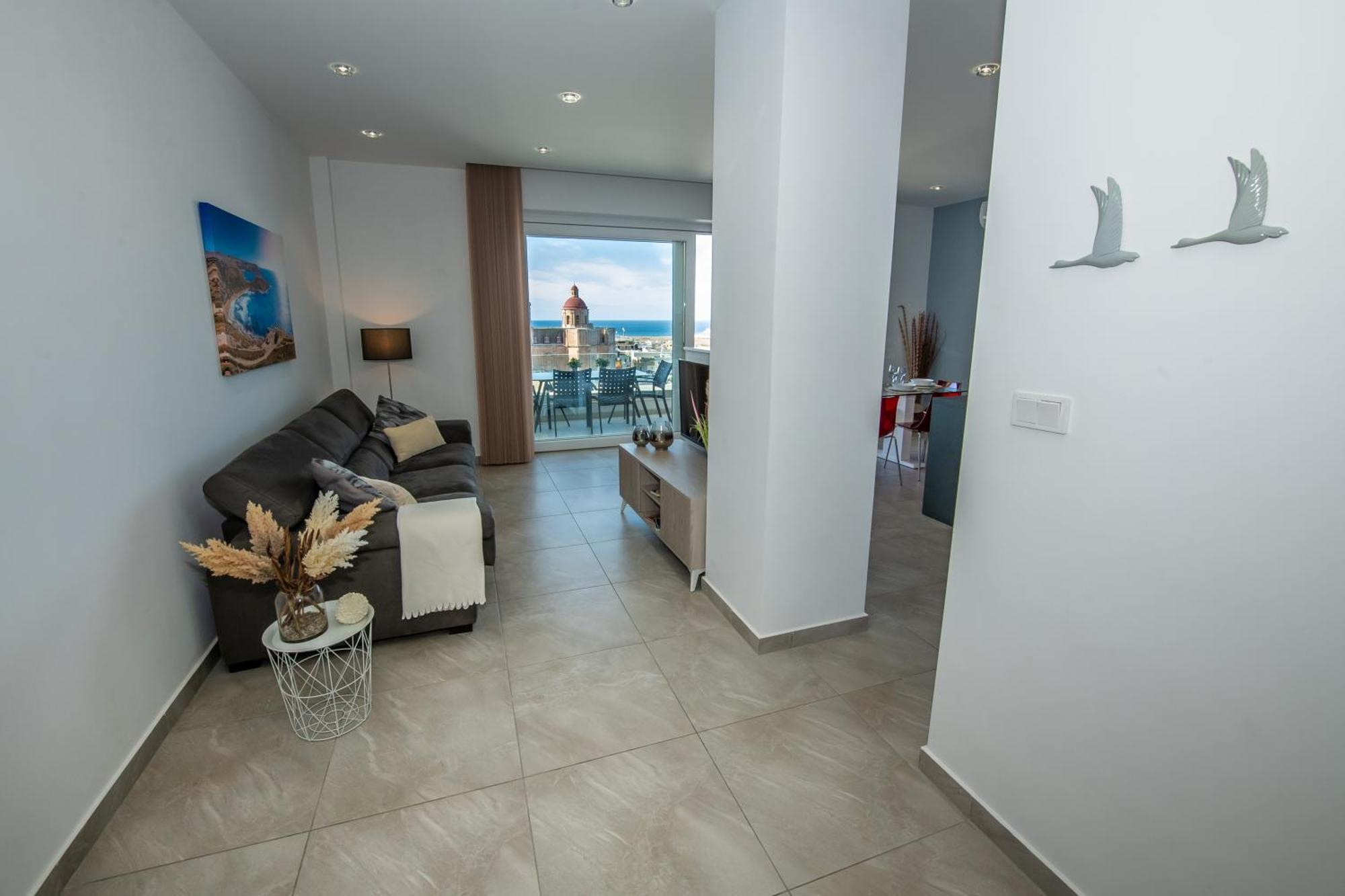 Clifftop Modern Apartment Mellieha Bagian luar foto